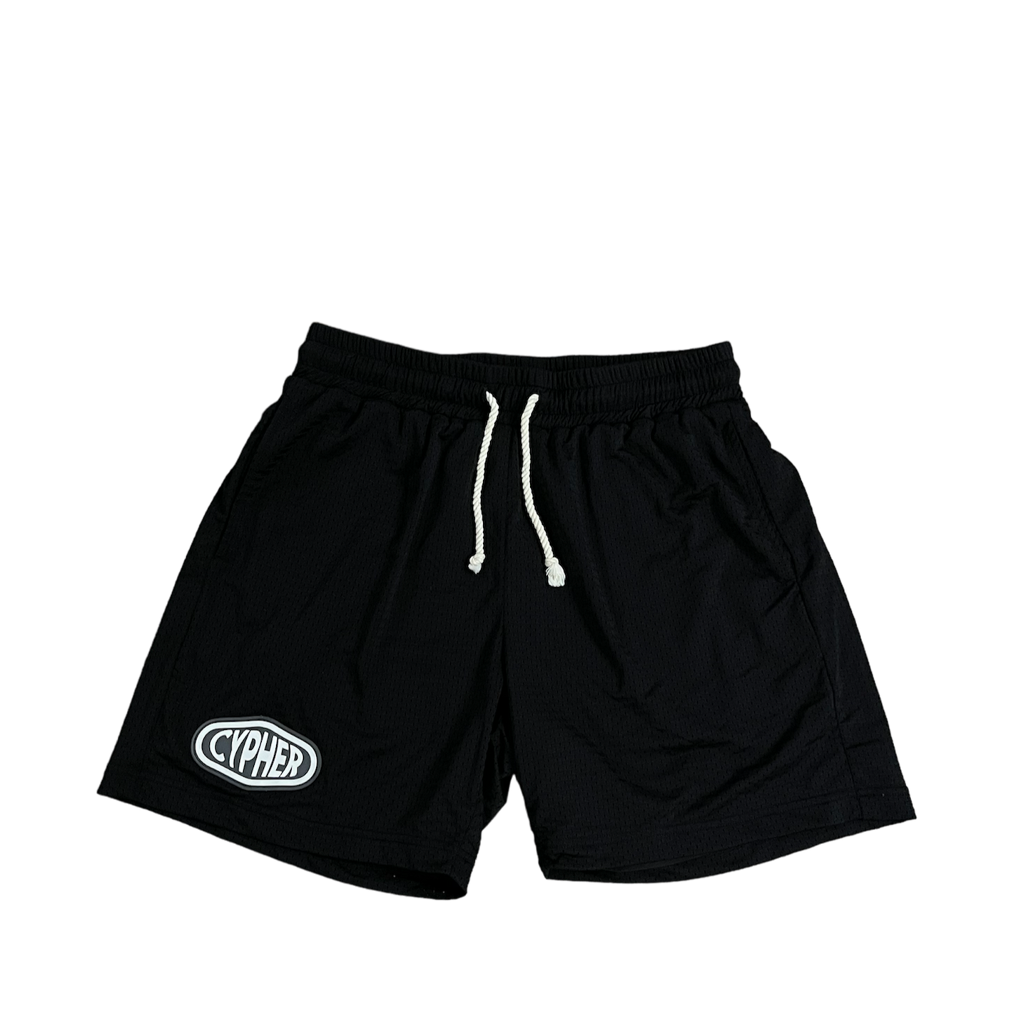 SILICON LOGO MESH SHORTS ( BLACK )