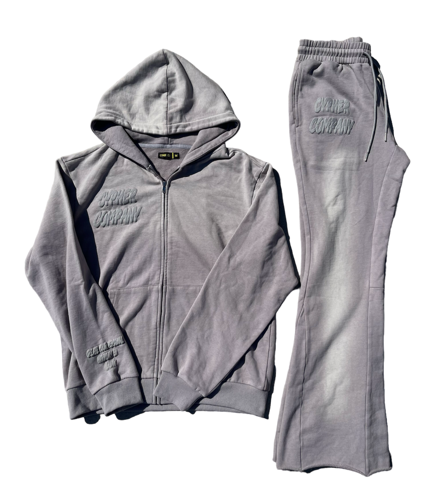 GREY WASHED TRACK-SUIT